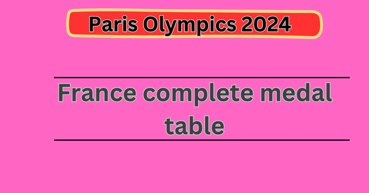 Paris Olympic 2024 France Medal Table